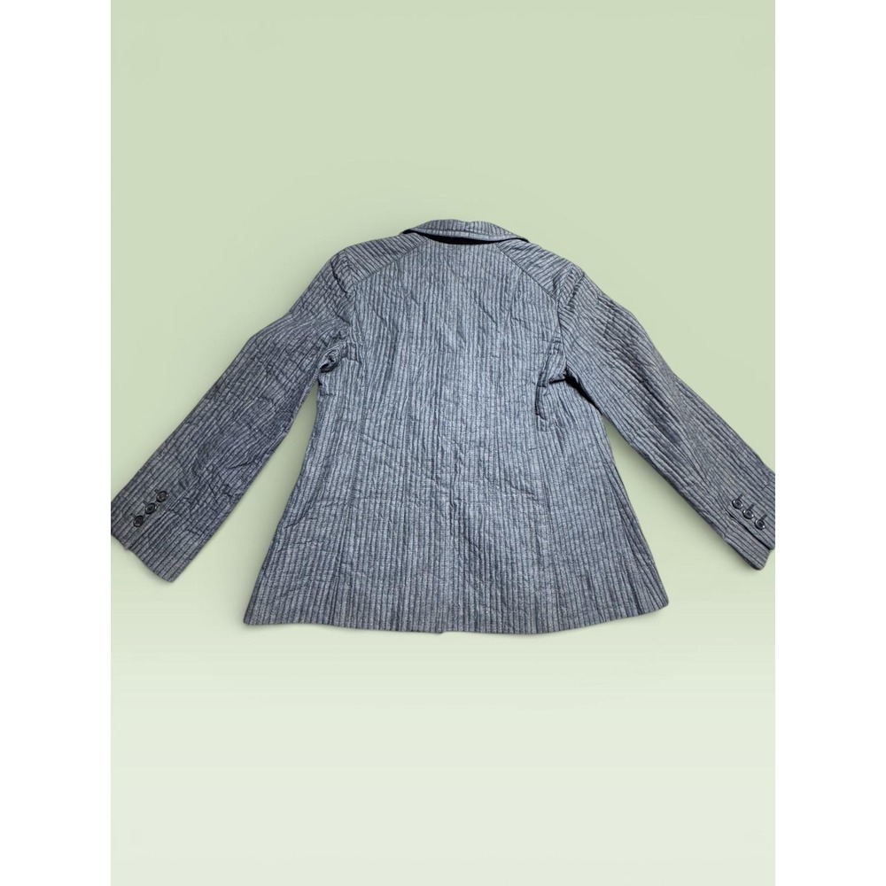 Louis Vuitton Paris Womens Gray Pinstripe Quilted Blazer Jacket Size‎ 42 - Picture 5 of 8